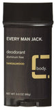 Every Man Jack Deodorant 3 Ounce Sandlewood Aluminum-Free (88ml) (2 Pack)