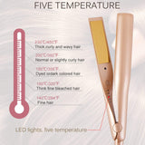 Hair Curler 2 in 1 - Ceramic Straightener and Curlers in one, Wet to Dry Hair Styler Flat Iron No Damage to Hair