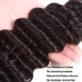 12A Loose Deep Wave 3 Bundles 18 16 14 Double Weft 100% Virgin Human Hair Weave Unprocessed Wet and Wavy Hair Weaving Bundles Natural Color Loose Deep Curly Thick and Full (14" 16" 18")