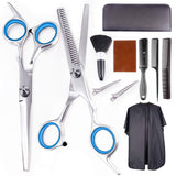 Professional Hair scissors for cutting hair thinning shears Barber scissors set for men and women. Shears for hair cutting Salon Barber and Family Kit