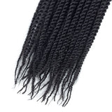 Mirra's Mirror (6Packs)14Inch Senegalese Twist Crochet Hair Braiding Hair Synthetic Mambo Twist Hair Extension 30Strands/Pack (14inch (6packs), 1B#)