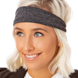 Hipsy Adjustable Cute Fashion Sports Headbands Xflex Wide Hairband for Women Girls & Teens (3pk Charcoal/Floral/Black Xflex)