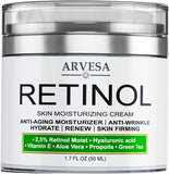 Anti Aging Retinol Moisturizer Cream for Face, Neck & Décolleté - Made in USA - Wrinkle Cream for Women and Men with Hyaluronic Acid and Active Retinol 2.5% - Day and Night - Results in 4 Weeks