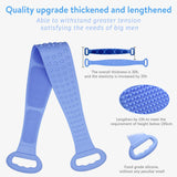 Silicone Back Brush and Loofah Set 2020 Updated 31inch Silicone Bath Scrubber 60g Skin Exfoliating Shower Sponge for Women and Men a lot of Foam Makes Easier to Exfoliate