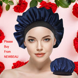 Sleep Caps Hair Bonnet for Woman NEWBEAU Night Caps for sleeping, Reversible with Elastic Band Sleep Caps Protecting Hair (2 Pack, 56CM)