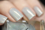 ILNP Paper Route - Light Grey Holographic Nail Polish