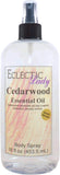 Cedarwood Essential Oil Body Spray (Double Strength), 16 ounces