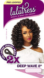 [3Packs Deal] Sensationnel Lulutress Crochet Braiding Hair Extension - 2X DEEP WAVE 8 (1 [Jet Black])