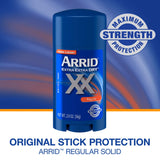 Arrid XX Maximum Strength Solid Antiperspirant Deodorant, Regular 2.6 oz (Pack of 6)