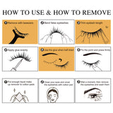 30 Pairs of 3D 6D False Eyelashes Kit Dramatic Soft Thick Handmade False Eyelashes with 6 Kinds Different Density for Women and Girls Natural Look