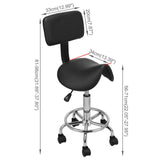 Gracelove Adjustable Swivel Saddle Salon Stool Massage Spa Seat Tattoo Facial Doctor Medical Chair Office Backrest