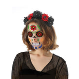 2 piece Halloween Headband, Day of The Dead Rose Headdress Festival Headpiece Cosplay