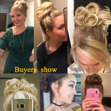 SLLIE 3/4PCS Messy Hair Bun Extensions Chignons Hair Hair Scrunchie Scrunchy Updo Hairpiece