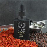 ZEUS Beard Oil made with Organic Oils - Natural Oil for Men in Gift Tin - Vanilla Rum