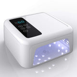 72W Cordless 36Pcs UV LED Nail Lamp Rechargeable Nail Polish Curing Lamps Large Space Nail Dryers for Gel Polish Professional Nail Light with Sensor & 4 Timers (White)(Rechargeable)
