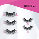 3D Mink False Eyelashes Dramatic Natural Look Thick, 3D Layered Effect Siberian Mink Fur Eyelashes Handmade Strip Eyelashes Reusable Make Up Fake Eyelashes (5 Paris 2 types) SWINGINGHAIR