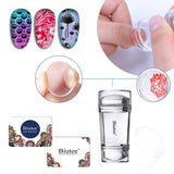 Biutee 19pcs Nail Stamp Plates set 15 plate 1Stamper 2Scraper 1storage bag Nails Art Stamping Plate Scraper Stamper Set Leaves Flowers Animal Nail plate Template Image Plate