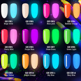 Nail Dip Powder Kit with 12 Neon Colors (Glow in The Dark) for Dipping System Manicure Arts,Not Includes Dip Liquid Base Top Coat and Activator G6606