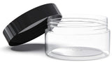 4oz Container with Lids 50 Pack Clear Plastic Round Storage Jars Wide-Mouth Plastic Containers Jars with Lids for Storage Liquid and Solid Products