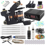 Complete Tattoo Kit - Yuelong Pro Tattoo Machine Gun Kits Liner Shader Coils Tattoo Machine Guns with Power Supply Foot Pedal Pigment Inks Tattoo Needles Tips Grips Tattoo Accessices Tattoo Supplies