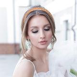 4 Pieces Crystal Rhinestone Headbands Shiny Non-Slip Beaded Hairband Bling Bling Hair Bands Hair Accessories Hair Decoration for Women Girls (Purple, Black, Champagne, Navy Blue, 1.2 cm/ 0.5 Inch)