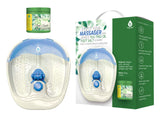 Pursonic Foot Spa Massager with Vibrating Bubbles & Tea Tree Oil Foot Salt Scrub with Epsom Salt 10oz Gift Set, Melts Away Stress and Revitalizes Tired Feet (Warming Function)