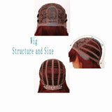 OkeBeauty Orange Bob Wig with Bangs for Women Red Short Bob Wigs 12 inch straight Synthetic Heat Resistant Wigs colorful Bob Wigs Natural Looking