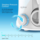 Oral Irrigator, Apiker Power Dental Flosser with 8 Multifunctional Tips, 600ML Capacity and 10 Water Pressure, Professional Water Power Pick for Family Teeth Cleaning, Braces and Bridges Care