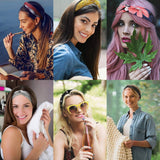 DRESHOW 10 Pack Boho Headbands for Women Girls Criss Cross Elastic Hair Band Twisted Head Wrap