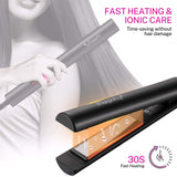 Hair Straightener, Magicfly 2 in 1 Flat Curling Iron Ceramic Tourmaline Ionic, Adjustable Temp, Instant Heat Fast, LCD Display, 360 Swivel Cord, Travel Size, Straight and Curl for All Hair Types