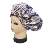 Selly’s Designs Reversible Hair Bonnet, Large Size Satin Sleep Cap For Adult, Comfortable Double Layer Day And Night Hair Cover To Protect Hair Style, Suitable For All kinds Of Hair (Brown/Flora)