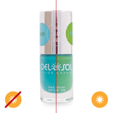 Del Sol Color-Changing Nail Polish - Perfectly Pastel - Changes Color from Aqua to Grassy Green in The Sun - Quick Dry, 5-Free Nail Lacquer - .34 fl oz/ 10mL
