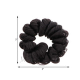 Set of 3 Synthetic Curly Hair Scrunchies - Dark Brown