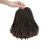 3 Pack Spring Twist Ombre Colors Crochet Braids Synthetic Braiding Hair Extensions Low Temperature Fiber (T1B 30)