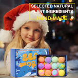 Kids Bath Bombs With Toys Inside, Cosmetic skin safe colorants ingredients Bubbles Bath Rich in Cocoa and Shea butter, Gentle and Kids Safe Spa Bath Fizz Balls Kit