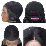 Curly Lace Front Wigs Human Hair Deep Curly Human Hair Wigs for Black Women T Part Lace Front Wigs Human Hair Pre Plucked with Baby Hair 150% Density (14 Inch)