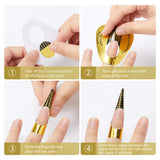Nail Art Pincher Cuticle Pusher False Nail Shaping Tweezers with 10 Pieces Nail Tips Clips and 100 Pieces Horseshoe-shaped Nail Extension Tips Polygel Acrylic Nail Form Guide Stickers for Nail Art