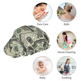 100 Dollar Money Shower Cap Elastic Reusable Double Layers Bath Cap Waterproof Exterior PEVA Lining Hair Bonnet for Women ï¼1 piecesï¼