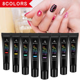 SEISSO 8 Colors Nail Stamping Gel Kit, Nail Art Stamping Polish 8ml Colorful Printing Gel Nail Varnish Soak Off Print Polish Lacquer for Nail Stickers Stamp Plate Beginner Manicurist Tools