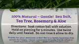 Urban ReLeaf Piercing Relief Solution ! Safely Clean, Soothe & Gently Heal New, Irritated and Keloid Piercings. 100% Natural Sea Salt, Tea Tree, Rosemary
