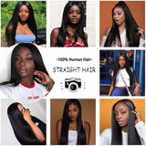 Beaudiva Lace Front Wigs Human Hair Straight Lace Front Human Hair Wigs 18inch 4×4 Lace Closure Wigs with Baby Hair Pre Plucked Bleached Knots Remy Brazilian Lace Wigs for Black Women Natural Color
