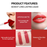 10pcs Matte Liquid Lipstick Set, Arlega 0.07 oz Full Size Velvety Smooth Full Pigmented and Long Lasting Waterproof Lipgloss for Daily and Party Makeup, Gift for Women