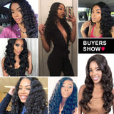 Loose Deep Wave Human Hair Brazilian Deep Curly Hair Bundles (300g/10.5oz,Natural Black) 100% Unprocessed Brazilian Virgin Hair Loose Deep Wave Human Hair Weave Bundles