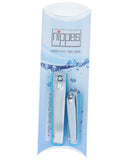 Nippes Stainless Steel Nail Clipper Manicure Set for Fingernails, Toenails, and Cosmetics - Quality Handmade in Solingen Germany - Professional Grade - Ergonomic Hand Grip & Nail Catcher [2 Pack] BLUE