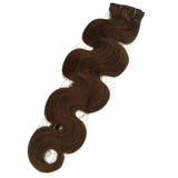 Ash Brown Hair Body Wave Clip Extensions 70grams 7pcs Soft Heat Resistant Real Human Hair Curly Clip in Extensions