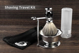 Shaving Brush Set for Men, 5pcs ACRIMAX Badger Shave Brush with Travel Tube, Chrome Shaving Razor Brush Stand and Stainless Steel Double Layers Soap Bowl, Shaving Gifts Set for Men Wet Shave