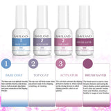 Saviland Dip Powder Nail Kit Starter - 10 Colors Dipping Powder with Base Top Coat Activator Brush Saver Dip Nail Kit System for French Nail Manicure Nail Art Essential Kit