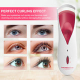 TOUCHBeauty Heated Eyelash Curler, Electric Lash Curler Safe with Smart Silicone Heating Pads and Efficient with Fast Heating Up Perfect for All Eye Shapes, Natural Curling and Long Lasting (Red)