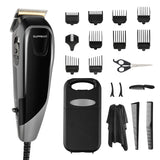 Hair Clippers SUPRENT Corded Hair Clippers for Men, 21-piece Hair Cutting Kit with 27 Cutting Length, 10 Guide Combs, Scissor, Storage Case