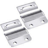 2 Sets Adjustable Clippers Blades, 2 Hole Hair Trimmer Replacement Blade for Wahl 1006, Super Taper #8400 (Silver)